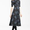 Burberry Prorsum Floral Print Dress in Floral (empire blue) - Lyst