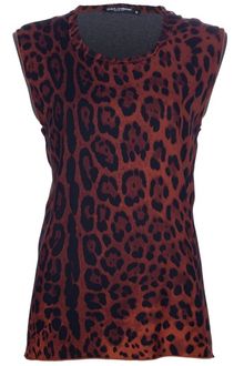 Dolce & Gabbana Leopard Print Top - Lyst