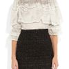 Dolce & Gabbana Duchess Lacetrimmed Silksatin Top in White (oyster) - Lyst