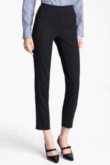 Jil Sander Navy Stretch Wool Ankle Pants - Lyst