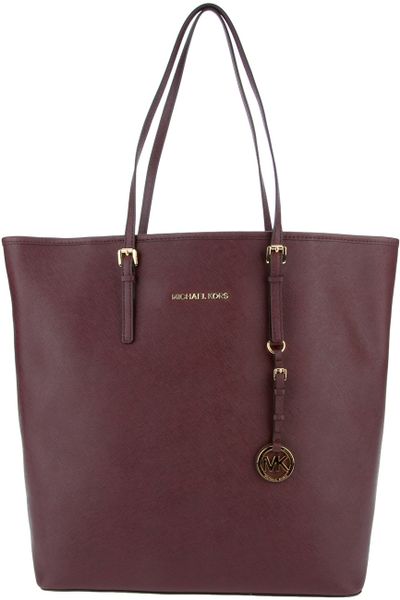 michael kors burgundy tote bag