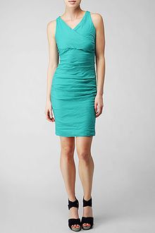 Nicole Miller Cotton Stretch Metal Dress - Lyst