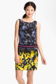 Suzi Chin For Maggy Boutique Print Silk Shift Dress - Lyst