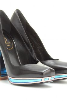 Yves Saint Laurent Tabita 105 Mirrored Platform Pumps - Lyst