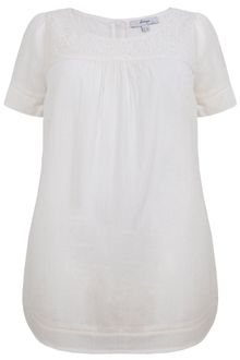 Ann Harvey Cream Lace Detail Blouse - Lyst
