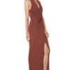 Haute Hippie Asymmetrical Draped Gown  in Brown (henna) - Lyst