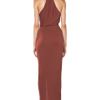 Haute Hippie Asymmetrical Draped Gown  in Brown (henna) - Lyst