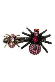 Betsey Johnson Creepy Critter Boost Spider Twofinger Stretch Ring - Lyst