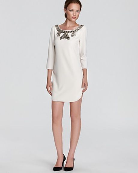 Sachin & Babi Dress Blanc with Sequin Detail in White (vanilla) - Lyst