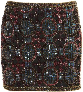 Topshop Premium Embellished Skirt - Lyst