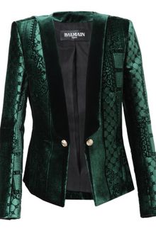 Balmain Velvet Jacquard Jacket - Lyst