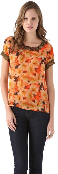 Dallin Chase Vinicus Print Blouse - Lyst