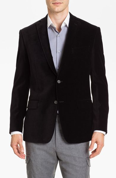 Michael Kors Trim Fit Velvet Blazer in Black for Men - Lyst
