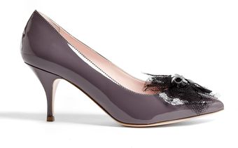 RED Valentino Grey Pointed Toe Patent Leather Stilettos - Lyst