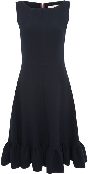 Roksanda Ilincic  Sleeveless Ruffle Hem Wool Dress - Lyst