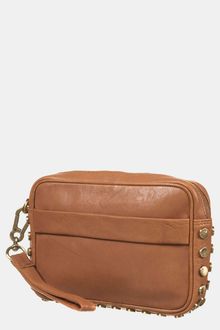 Topshop Studded Leather Clutch - Lyst
