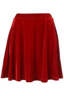 Topshop Velvet Skater Skirt - Lyst