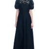 Valentino Ss Mikado Embroidered Short Sleeve Gown in Black (nero) - Lyst