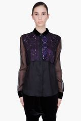 Vanessa Bruno Anoushka Laceembroidered Silkorganza Shirt
