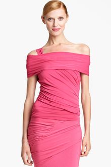 Donna Karan New York Collection Cold Shoulder Jersey Top - Lyst