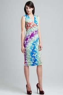 Etro Printed Sleeveless Sheath Dress - Lyst