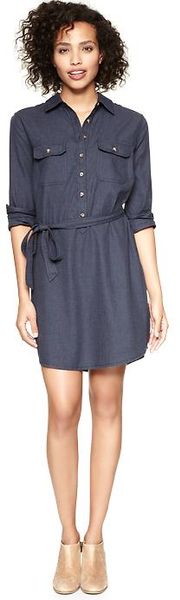gap flannel shirt dress