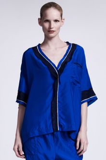 Lanvin Silk Satin Pajama Top - Lyst