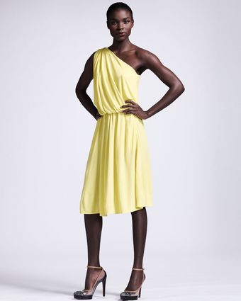 Lanvin One Shoulder Dress - Lyst