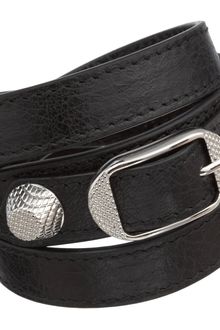 Balenciaga Arena Giant Nickel Double Tour Bracelet - Lyst