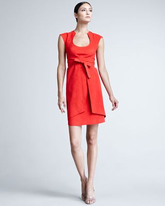 Chado Ralph Rucci Fauxsuede Tiewrap Dress - Lyst