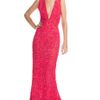 Elie Saab Ss Berry Fully Embroidered Vneck Long Dress in Purple (berry) - Lyst