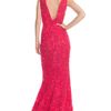 Elie Saab Ss Berry Fully Embroidered Vneck Long Dress in Purple (berry) - Lyst