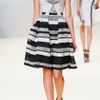 Elie Saab Vanilla and Charcoal Stretch Crepe Full Volume Dress in White (vanilla/charcoal) - Lyst