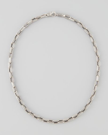 Konstantino Sterling Silver Square-Link Chain Necklace in Silver for
