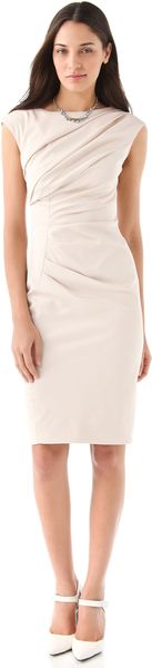 Lela Rose Draped Boat Neck Dress - Lyst