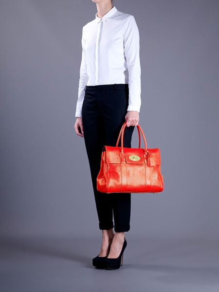 mulberry bayswater bag orange