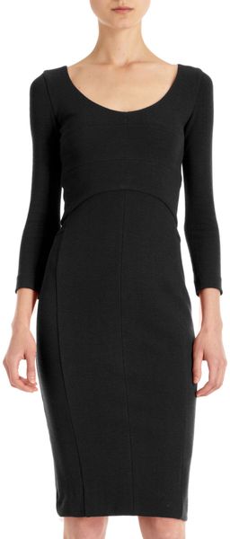 Narciso Rodriguez Threequarter Scoopneck Dress - Lyst