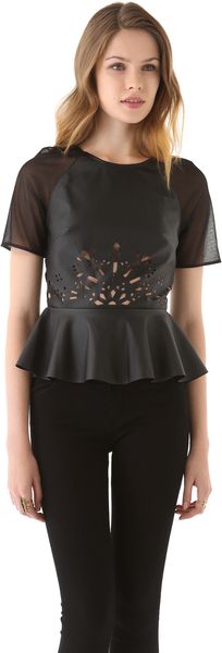 Three Floor Tough Love Peplum Top - Lyst