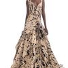 Zac Posen  Brocade Sweetheart Evening Gown in Gold - Lyst