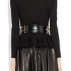 Alexander Mcqueen Doublebuckle Leather Waist Belt in Black - Lyst