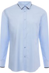 Alexander McQueen Light Blue Layer Collar Shirt