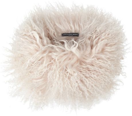 Alexander Mcqueen Shearling Collar in Gold (champagne) - Lyst