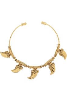 Aurelie Bidermann Cuzco 18karat Goldplated Shark Tooth Necklace - Lyst
