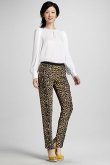 BCBGMAXAZRIA Michael Leopardprint Pants - Lyst