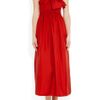 Chloé Asymmetric Silktwill Midi Dress in Red - Lyst