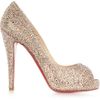 Christian Louboutin Very Richie 120 Swarovski Crystal Suede Pumps in Beige (nude) - Lyst