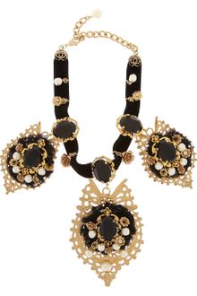 Dolce & Gabbana Goldplated Swarovski Crystal Necklace - Lyst