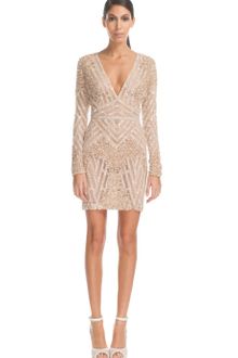 Elie Saab Vanilla Fully Embroidered Mini Dress - Lyst
