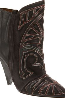 Isabel Marant Embroidered Ankle Boots - Lyst