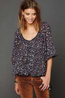 Free People Fp One Printed Blouse - Lyst